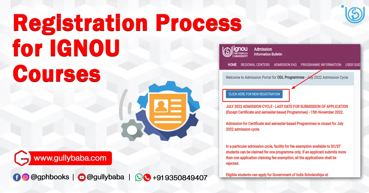 Registration Processfor IGNOU Courses