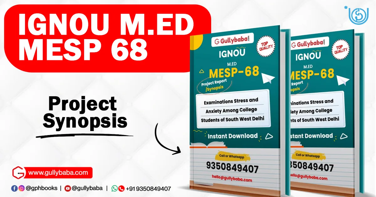 IGNOU MED MESP 68 Project Synopsis