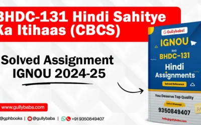 BHDC-131 Hindi Sahitye Ka Itihaas (CBCS) Solved Assignment IGNOU 2022-23