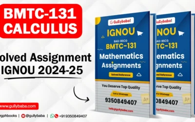BMTC-131 CALCULUS Solved Assignment IGNOU 2022-2023
