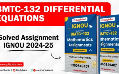 BMTC-132 DIFFERENTIAL EQUATIONS Solved Assignment IGNOU 2022-2023