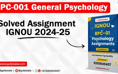 BPC-001 General Psychology Solved Assignment IGNOU 2022-23