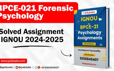 BPCE-021 Forensic Psychology Solved Assignment IGNOU 2021-2022