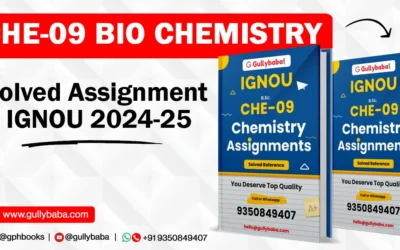 CHE-09 BIO CHEMISTRY Solved Assignment IGNOU 2022-2023