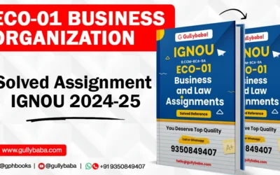 ECO-01 Business Organization Solved Assignment IGNOU 2022-2023