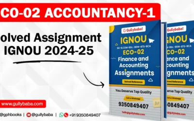ECO-02 Accountancy-1 Solved Assignment IGNOU 2022-2023