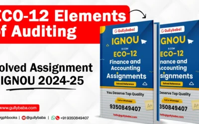 ECO-12 Elements of Auditing SOLVED ASSIGNMENT IGNOU 2022-2023