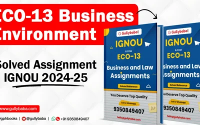 ECO-13 Business Environment SOLVED ASSIGNMENT IGNOU 2022-2023