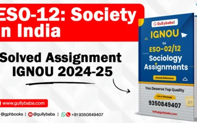ESO-12: Society in India Solved Assignment IGNOU 2022-23