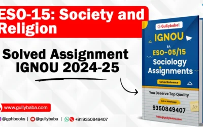 ESO-15: Society and Religion Solved Assignment IGNOU 2022-23