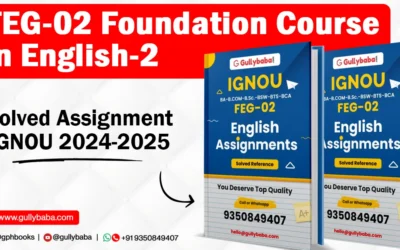 FEG-02 Foundation Course in English-2 Solved Assignment IGNOU 2022-2023