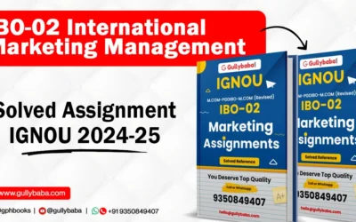 IBO-02 International Marketing Management Solved Assignment IGNOU 2022-23