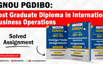 IGNOU PGDIBO Solved Assignments