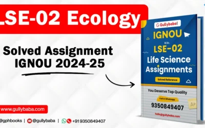 LSE-02 ECOLOGY Solved Assignment IGNOU 2022-2023