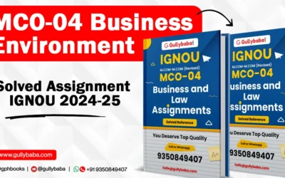 MCO-04 Business Environment Solved Assignment IGNOU 2022-23