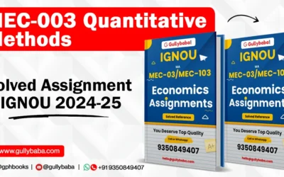 MEC-003 Quantitative Methods Solved Assignment IGNOU 2022-23