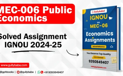 MEC-006 Public Economics Solved Assignment IGNOU 2022-23