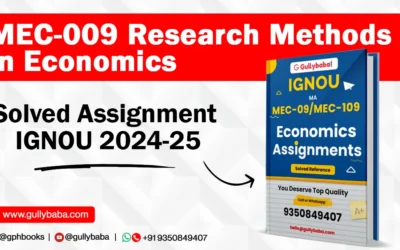 MEC-009 Research Methods in Economics Solved Assignment IGNOU 2022-23