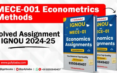 MECE-001 Econometrics Methods Solved Assignment IGNOU 2022-23