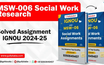 MSW-006 Social Work Research Solved Assignment IGNOU 2022-23