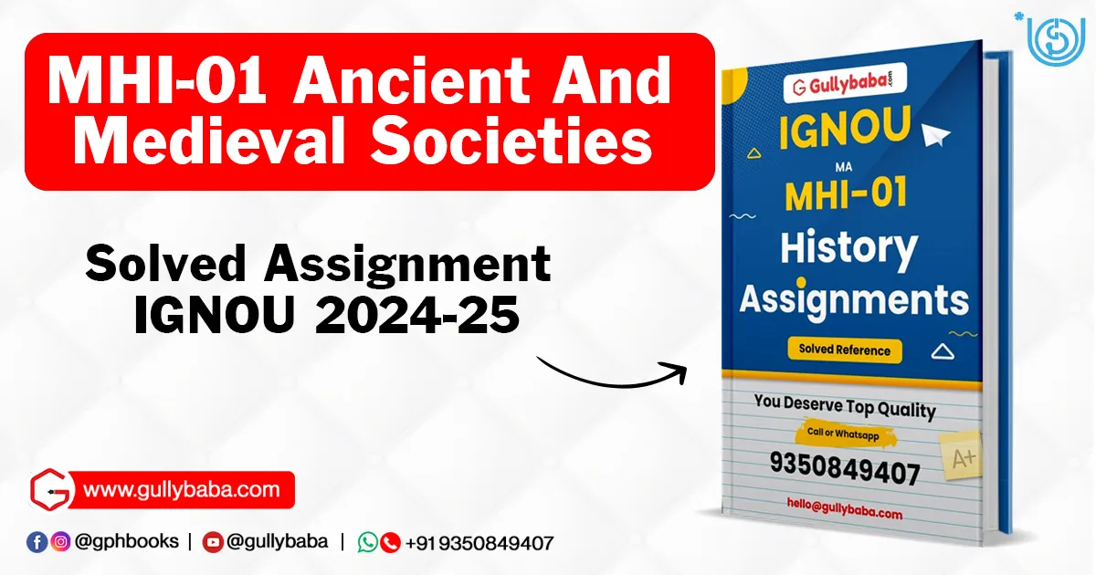 MHI-01 Ancient And Medieval Societies