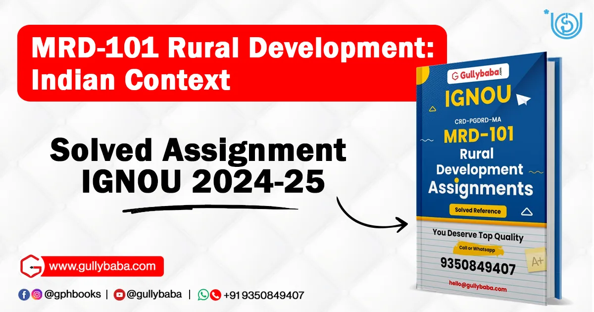 MRD-101 Rural Development Indian Context