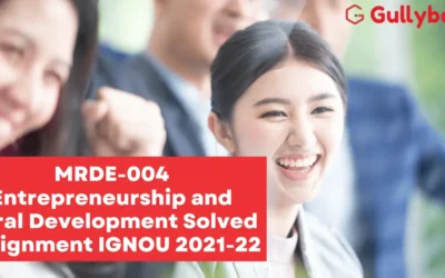 MRDE-004 Entrepreneurship and Rural Development Solved Assignment IGNOU 2022-23