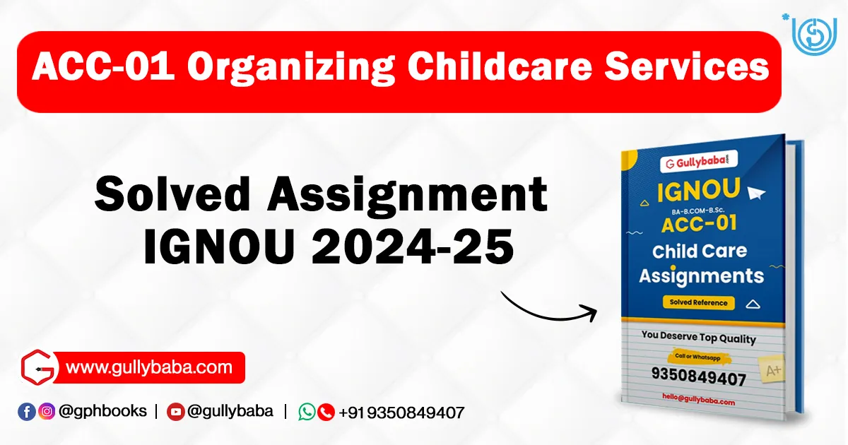 ACC-01 Organizing Childcare Services