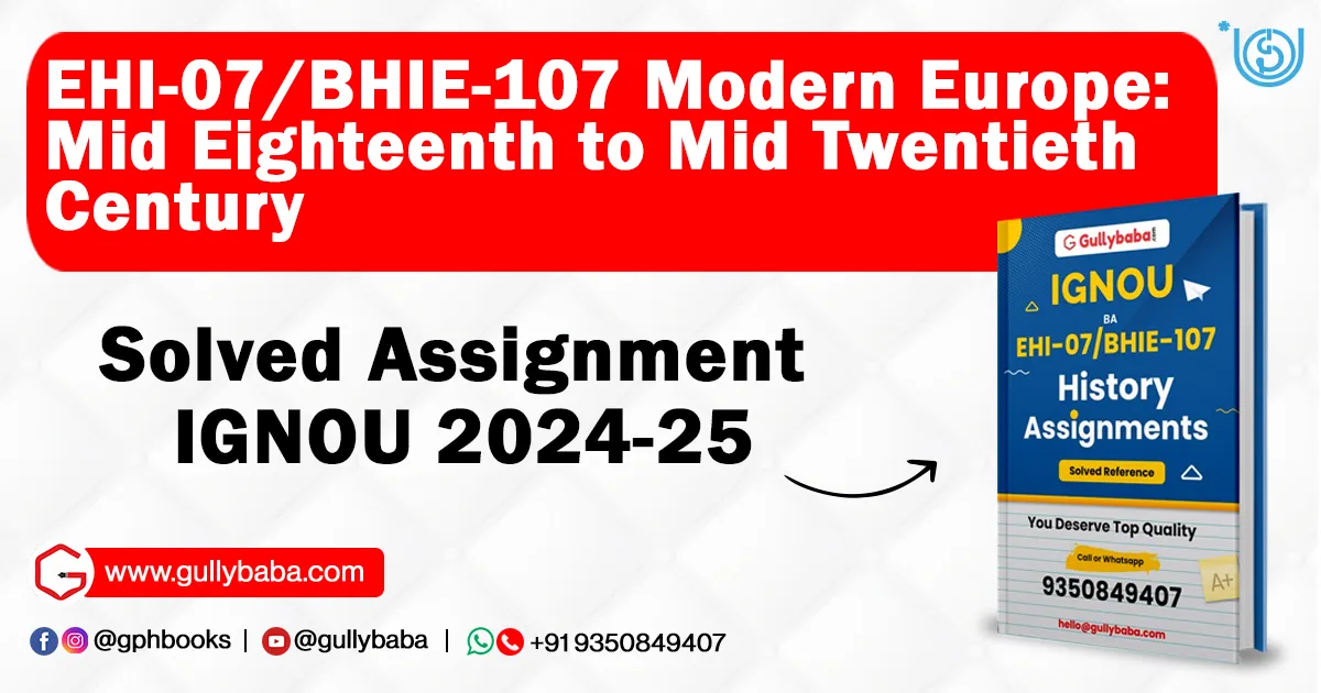 EHI-07 BHIE 107 Modern Europe Mid Eighteenth