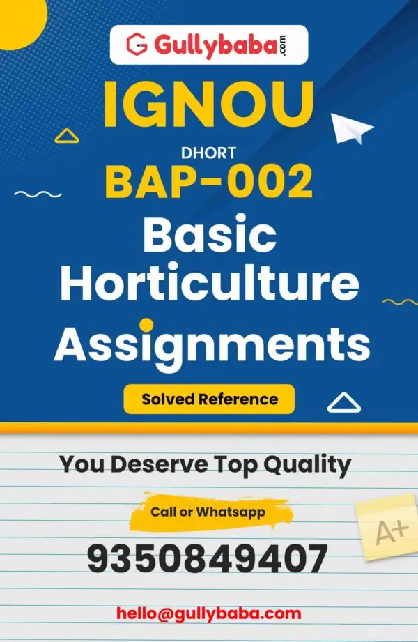 IGNOU BAP-02 Solved Assignment