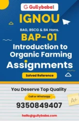 IGNOU BAP-01 Solved Assignment