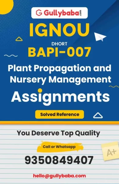 IGNOU BAPI-07 Solved Assignment