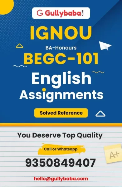 IGNOU BEGC-101 Solved Assignment