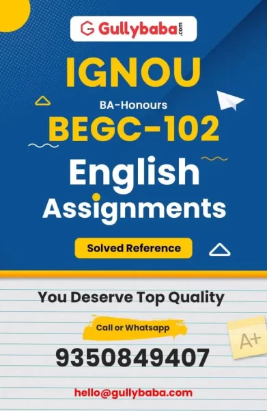 IGNOU BEGC-102 Solved Assignment