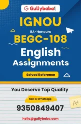 IGNOU BEGC-108 Solved Assignment