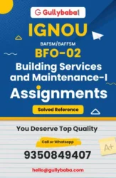IGNOU BFO-02 Solved Assignment