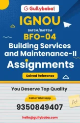 IGNOU BFO-04 Solved Assignment