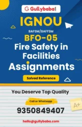 IGNOU BFO-05 Solved Assignment