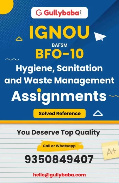 IGNOU BFO-10 Solved Assignment