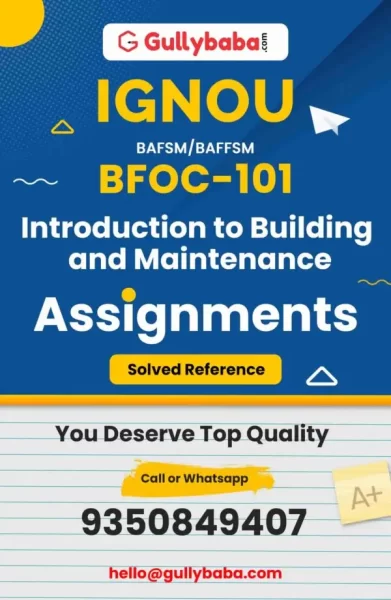 IGNOU BFOC-101 Solved Assignment