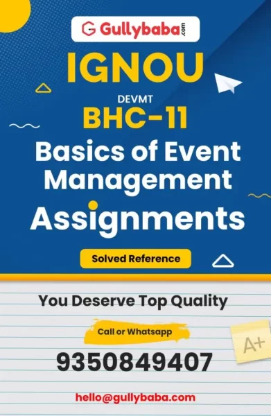 IGNOU BHC-11 Solved Assignment
