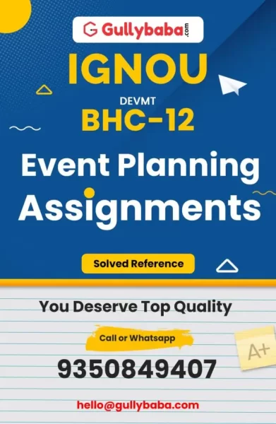 IGNOU BHC-12 Solved Assignment