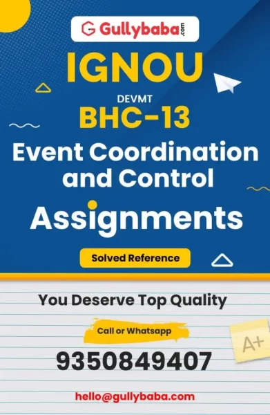 IGNOU BHC-13 Solved Assignment