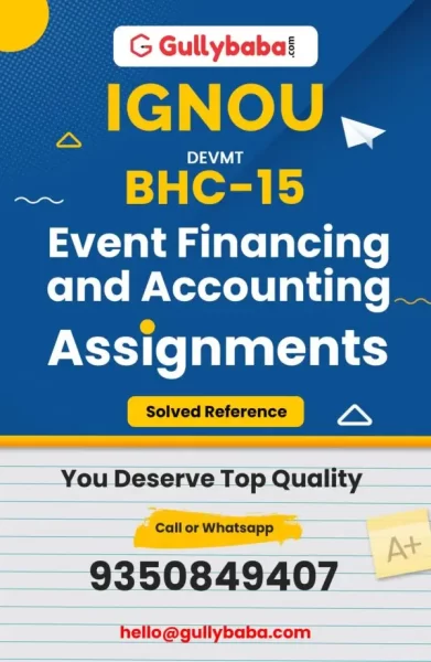 IGNOU BHC-15 Solved Assignment
