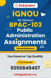 IGNOU BPAC-103 Solved Assignment