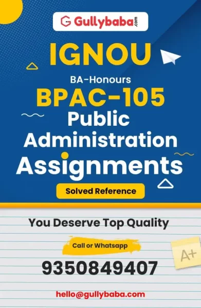 IGNOU BPAC-105 Solved Assignment