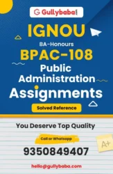 IGNOU BPAC-108 Solved Assignment