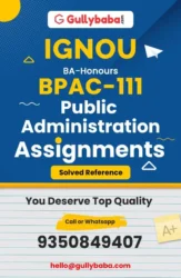 IGNOU BPAC-111 Solved Assignment