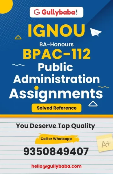 IGNOU BPAC-112 Solved Assignment