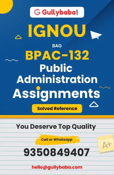 IGNOU BPAC-132 Solved Assignment